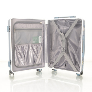 Maleta con ruedas giratorias de aluminio de 20 pulgadas, color verde claro, ligera, para viajes de ocio. - Product Image 3