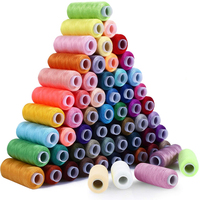 D & D 60 renk yüksek mukavemetli dikiş iplikleri kitleri el dikiş nakış İğne için 250 Yard makaralar 100% Polyester iplik