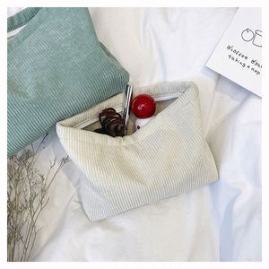 Sacs à maquillage de couleur unie, en peluche douce, pour ranger les pinceaux de maquillage, organiseur de voyage pour articles de toilette, sac à main - Product Image 3