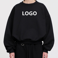 Sweat-shirts oversize pour femmes et hommes, coupe ample, col rond, sweat-shirt de haute qualité, mode décontractée, streetwear, pull court