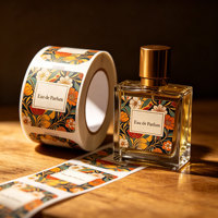 Étiquettes autocollantes personnalisées pour flacons de parfum, logo en relief, imprimées, durables, autocollants de marque, étiquettes adhésives pour emballages de produits cosmétiques