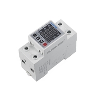 Compteur numérique électronique monophasé sur rail DIN 63A avec tension et courant réglables, dispositif de protection en cuivre PC, AC 80-300V SVC