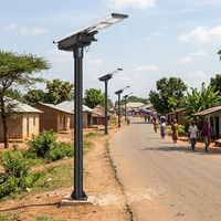 Lampadaire solaire LED avec boîte à batterie extractible 60W, capteur PIR, étanche IP66, batterie LiFePO4, éclairage routier, angle de faisceau 140°, IK10
