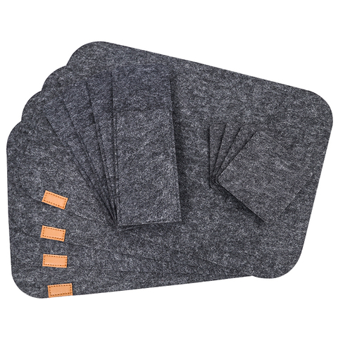 New Nordic-style Creative Felt Placemats Coasters Heat-insulating Mats Epoxy Resin Non-slip Table Mats Customizable with Logo.