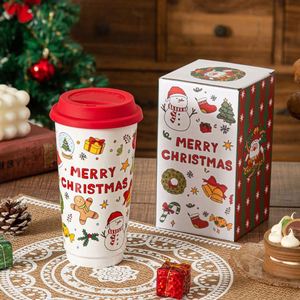 Wholesale Custom Santa Claus Snowman Set Gifts Tea Coffee Nordic Ceramic Mug Christmas Cups - Product Image 6