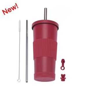 Vaso Térmico Portátil <span class=keywords><strong>de</strong></span> Acero Inoxidable <span class=keywords><strong>de</strong></span> 830 ml, Color Personalizado, Multicolor, Aislamiento <span class=keywords><strong>al</strong></span> Vacío, Antideslizante, con Pajita, Apto para Agua Hirviendo, 6 Horas - Product Image 2