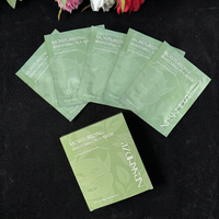 Produits d'e-commerce transfrontalier : Masque en feuille hydratant au thé vert cristallin 5 pièces pour femmes, pour peaux sèches