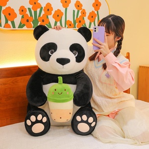 Creative Milk Tea Black and White cat Doll Extra <b>Large</b> Pillow <b>Plush</b> Stuffed Toy PP Cotton Filling Cartoon Gift Wholesale Festiva - Product Image 3