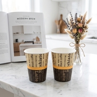Vaso de Papel de 7.5oz para Máquinas Expendedoras, Vaso de 70mm de Diámetro Superior para Café y Té Calientes