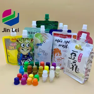 Food Grade PP/PE Plastic Spout Cap 8.6 mm For Jelly Juice Water Liquid Olive Oil Wine Doypack Stand Up Pouch Bags bag Jinlei