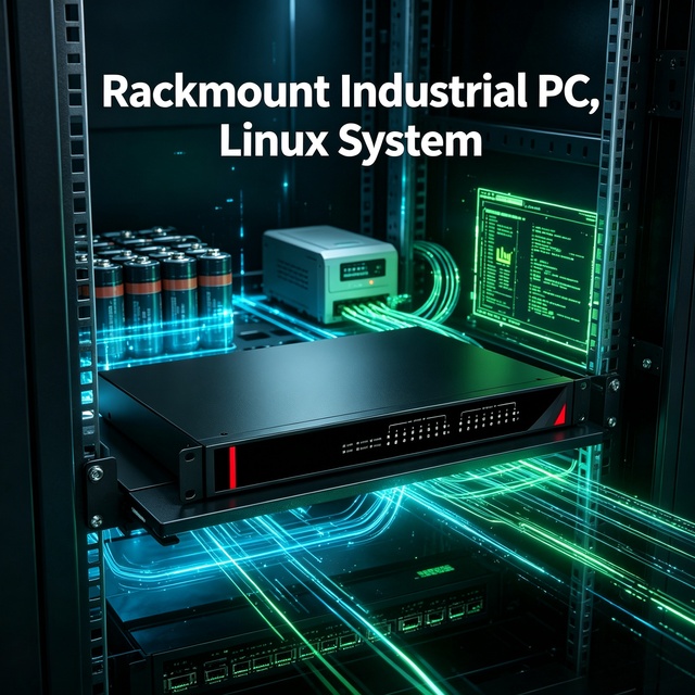1U Rack Mount Industrial Embedded Computer X86 Fanless 19 Inch Wide Temp 40 to 75C RS485 CAN GPIO