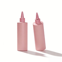 Bouteilles cylindriques souples mates en PEHD de haute qualité 300 ml 10 oz avec long bec verseur pour huile capillaire, idéales pour l'emballage des soins capillaires