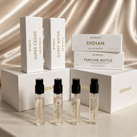Flacons de parfum vides élégants 3ml 5ml 10ml en verre transparent, emballage portable, logo personnalisé, flacons d'échantillon de parfum 2ml avec boîte