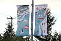 Bannière de poteau d'éclairage public personnalisée Bannière de drapeau en PVC à impression double face bloquée