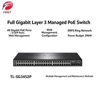TL-SG3452 48 Portlu Gigabit 4 SFP Katman 3 Switch 100-240V AC 1U Metal Kasalı Kurumsal Veri Merkezi Sunucu Çiftliği Düğümleri için