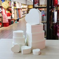 EN PACK carton blanc en forme de coeur boîtes à fleurs mariage saint valentin en gros personnalisé fête des mères emballage cadeau boîte en papier