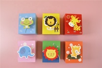 Porte-stylo en bois de dessin animé mignon coloré, conteneur de papeterie pour la maternelle, l'école primaire, porte-stylo pour enfants
