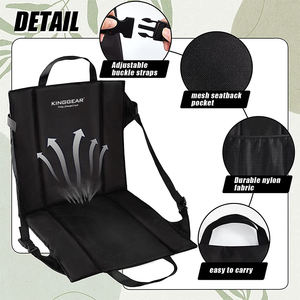 เก้าอี้พกพาสำหรับตั้งแคมป์ เดินป่า เบาะรองนั่งแบบพับได้ สะดวกสบาย กันความชื้น สำหรับสนามฟุตบอล - Product Image 2