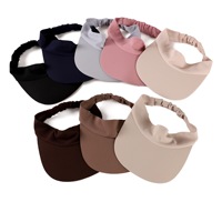 Topi Bisbol Wanita Warna Solid dengan Pinggiran Lebar dan Bagian Atas Terbuka, Kasual untuk Pemakaian Sehari-hari, Mode Musim Panas, Baru, Minimalis, Serbaguna, Topi Visor untuk Aktivitas Luar Ruangan.