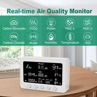 Monitor de Calidad del Aire Profesional 10 en 1 con RS485 Modbus y Tuya WiFi, Sensor de CO2, PM2.5, PM1.0, TVOC