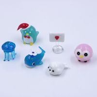Di Qualità eccellente Disegno Misto di Murano di Vetro Mini Piccolo Mare Animale Figurine