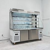 Vitrine Réfrigérée Commerciale Malatang Anti-Buée en Verre Transparent pour Stockage de Matières Premières de Hot Pot