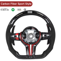 Volant en fibre de carbone et suède avec LED pour BMW F01 F06 F10 F20 F21 F30 F32 F36 M3 F15 M5 F80 M4 F82 M2 F87 E70 E71 E90 X1 X3