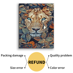 Peinture sur toile de tigre de jungle de haute qualité peinture d'impression HD peinture de décoration murale - Product Image 4
