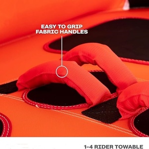 Tubo Inflable de PVC para Remolcar, 93'' L x 84.98'' Ancho, Naranja, para 1-4 Personas, con Cubierta de Nailon y Almohadillas de Espuma EVA, Tubos y Remolques para Barcos - Product Image 4