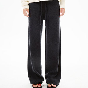 Pantaloni in Pura <span class=keywords><strong>Lana</strong></span> Merino Lavorati a Maglia per <span class=keywords><strong>Donna</strong></span>, 12GG 535g, Servizio OEM, Colore Unico, Vendita all'Ingrosso/Personalizzati con Basso MOQ - Product Image 2