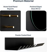 Nouveau porte-clés mural en métal noir et organiseur de courrier : dissimulez votre courrier avec un design moderne et minimaliste