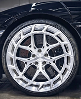 Jantes de voiture de course forgées en argent brossé personnalisées monobloc 18/19/20/21/22 pouces 5x112/120/114.3/130 pour Audi Mercedes Porsche