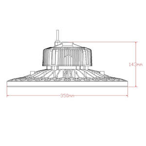 DLC Certified 100W Premium UFO para LED High Bay Light 14.000 lúmenes para almacenes - Product Image 1