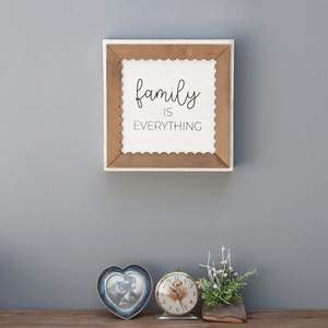 Decoración de mesa de madera con colgador para pared, letrero de madera de granja rústica con Qoutes-Family is Everything - Product Image 5