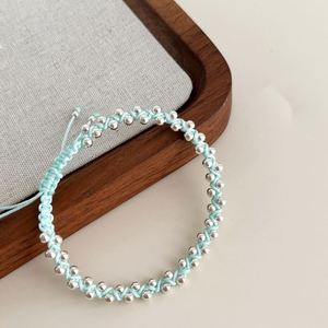 Dylam Dainty <b>Adjustable</b> Rope Beaded Chain Bangles & <b>Bracelets</b> Unique 925 Sterling Silver Beads <b>Bracelet</b> for Daily Life - Product Image 5