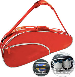 Muestra Gratis, Bolsa de Raquetas Deportiva Portátil de PU, para Pádel, Pickleball, Tenis, Bádminton, Mochila - Product Image 1