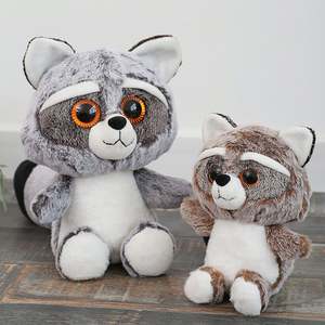 Juguetes de Peluche de <span class=keywords><strong>Mapache</strong></span> Realistas, Suaves, de Animales Salvajes de la Selva, Muñeco Unisex, Lindos Animales de Peluche de <span class=keywords><strong>Mapache</strong></span> para Niños y Adultos - Product Image 1