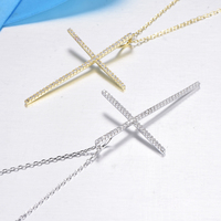 Expédition rapide, collier pendentif croix unique pour homme 2020, grand collier croix en or, collier à maillons cubains, collier avec nom personnalisé