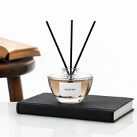 Bouteille diffuseur en verre de 150 ml à large ouverture, forme bol, vente directe usine, conteneur vide pour aromathérapie, logo personnalisé, marquage à chaud