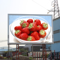 Afficheur LED couleur plein écran extérieur P6 5x3m 6000 Nits IP65 3840Hz monté sur colonne, affichage numérique LED 6mm avec animation et graphiques