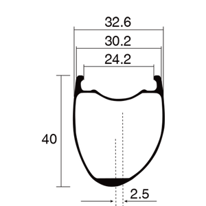 Jantes de vélo de gravier de qualité supérieure 700C Construction en carbone personnalisée Tubeless-Ready Profil de 40mm Frein à disque-Ready Pièces de vélo de largeur 24mm - Product Image 2