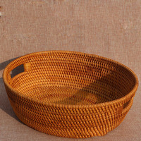 Panier cadeau de naissance, meilleur panier pour serviettes humides, petits paniers ovales de courses, grands paniers plats en rotin, plateaux, rangement pour lettres