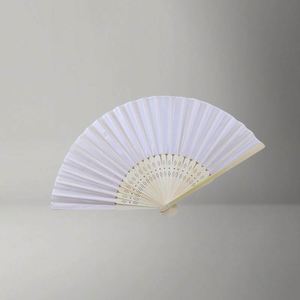 Éventail en soie et bambou personnalisé avec logo, éventail de mariage vierge, éventail à peindre soi-même - Product Image 4