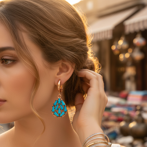 Wholesale 925 Sterling Silver Baguette Stone Shape <b>Earring</b> Pear Charm Clip on <b>Earrings</b> Gold Plated Turkish Jewelry - Product Image 3