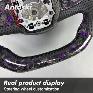 Volante Personalizado de Cuero Negro y Fibra de Carbono Forjada con Pantalla LED Inteligente para <span class=keywords><strong>Mini</strong></span> R56 R53 R51 R52 R54 R55 R60 R61 - Product Image 4