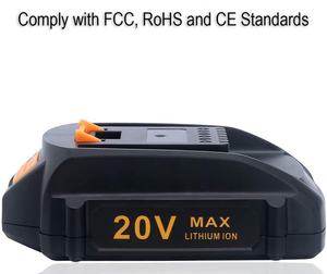 <span class=keywords><strong>Batteria</strong></span> al Litio di Ricambio 3.0Ah <span class=keywords><strong>Worx</strong></span> <span class=keywords><strong>20V</strong></span> WA3525, per Utensili Cordless <span class=keywords><strong>Worx</strong></span> <span class=keywords><strong>20V</strong></span> (2x20V) <span class=keywords><strong>Batteria</strong></span> di Alimentazione WA3575 WA3525 WA3520 - Product Image 3