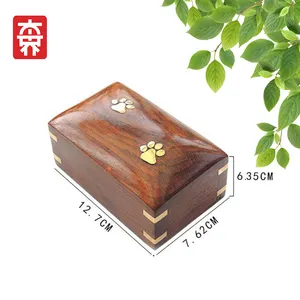 2024 Lowest Prices Wood Pet Urns Antique Wood Urn Indian Manufacture High Quality Acacia Wood