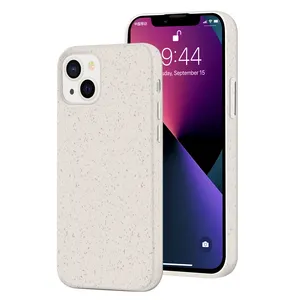 2023 plus récent Offre Spéciale paille de blé recyclé Pla étuis mobiles écologiques 100% coque de téléphone biodégradable pour Iphone14 13 12 11 pro