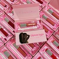Kit combiné de brillant à lèvres mat personnalisé de haute qualité Boîtes d'emballage Make Your Logo Lip Liner and Lipgloss Set for Makeup Gift Giving