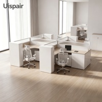 Bureau de travail au design moderne, mobilier de bureau, poste de travail, bureau cloisonné, chaise et table personnalisables, bureau en bois durable